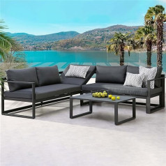 Best Rhodes 3-Piece Lounge Set Anthracite / Anthracite