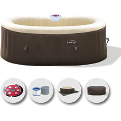 EASE.ZONE Oval Inflatable Hot Tub 190 x 120 x 65 cm (550 L/145 GAL) with Integrated Pump 30 W