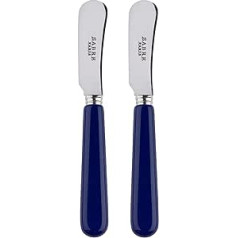 SABRE PARIS - 2 sviesta naži 14 cm - pop - ideāli piemērots sviestam, smērējams - nerūsējošais tērauds un akrils - mazgājams trauku mašīnā - tumši zils