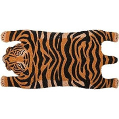 Esschert Design RB200 Tiger Coconut durvju paklājiņš, oranžs/melns