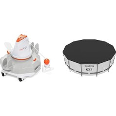 Bestway Flowclear AquaGlide robotu putekļu sūcējs, daudzkrāsains un 58037 pārklājums 4 sezonām apaļiem baseiniem virs zemes, diametrs 360 cm