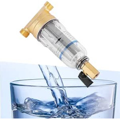 Chacerls Water Filter, Water Filter, Faucet Water Filter, Front Cleaner, Copper Pre-Filter, Backwash, Remove Rust Deposits (3/4 Inch Male Thread)