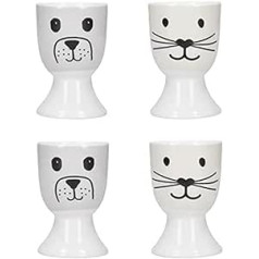 Kitchen Craft KCEGGCD4PC porcelāna olu krūzes komplekts