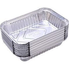 Doitool Aluminum Foil Grill Pans for Outdoor Grill, Disposable Aluminum Drip Pans for Weber Grill, BBQ, Grease Catcher, Baking, Roasting, Cooking (570ml)