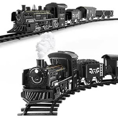 TOYANDONA 1 Set Children's Steam Engine Toy Cargo Electric Model Train Railway Train Toy Steam Train Set Plaything