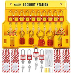 VEVOR Lockout Tagout Kit 58 Pieces Disconnect Switch Lock, Hasps Tags and Safety Padlock Storage Bag for Lock and Tag Products and Electrical Safety Equipment