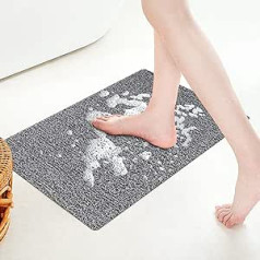 Bwbike Non-Slip Shower Mats for Indoor Shower, Soft Loofah Anti-Mould Bath Mat, Quick-Drying, Non-Slip Bathroom Floor Mats for Slippery Surfaces and Wet Areas, 40 x 60 cm