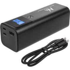 Maclean Mobile Power Bank, 24600mAh, barošanas padeve (PD) 140W, ātra/ātrā/super uzlāde, 88,56 Wh, 2x Type-C, USB, MCE335