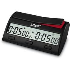 LEAP Chess Clock Digital Chess Timer with 7 Type 38 Modes for Time Setting Including Single or Multiple Time Period Countdown Restricted Movements or Time Functions