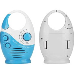 CCYLEZ Portable AM FM Radio, Music Shower Speaker Radio, Portable Waterproof Broadcasts with Hooks for Shower Rooms, Bedside Tables and Garages