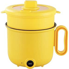 Atyhao 1.5 L Electric Cooking Pot with Non-Stick Inner Wall, 2 Temperature Modes, Multifunction for Frying, Steaming, Cooking, High Safety, Anti-scalding Handle (Yellow