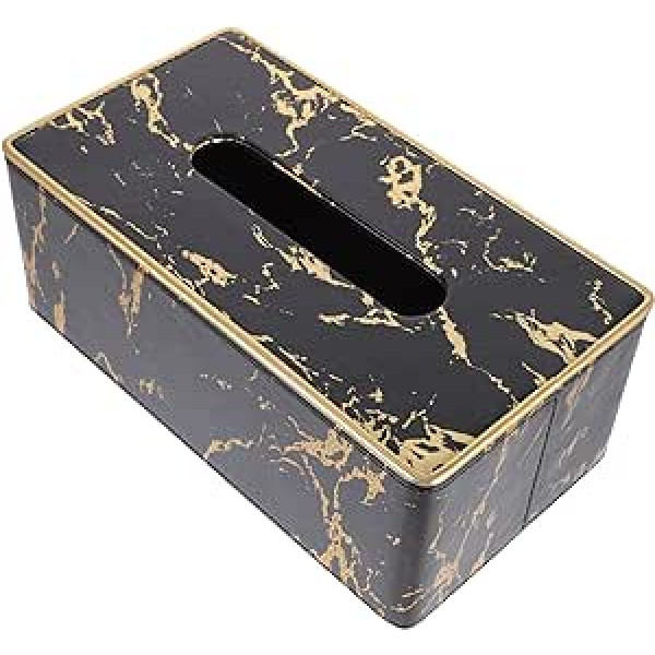 Cabilock 1 x Box Marble Tissue Box Nordic Decor Woodsy Decor Napkin Dispenser Rectangular Napkin Holder Cosmetic Tissues Box Cover Holder Desktop Napkin Case Storage Holder