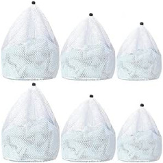 Pack of 6 Laundry Bags, Mesh Laundry Bags, Laundry Net Laundry Bags, for Coat, Baby Linen, Bedding Underwear, Socks