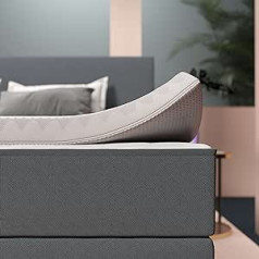 INNOCENT® Airflow 7 Zone HR Topper, 200 x 200 cm | 3D gaisa plūsma | HR Virsmatracis 6 cm Augstums | Memory Foam Matrača aizsargs | Matračiem un Box Spring, cīnās ar muguras sāpēm