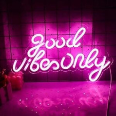 Good Vibe Only Good Vibes LED neona gaismas rozā burtu neona sienas gaisma guļamistabas sienas dekorēšanai kāzu ballītei meiteņu istaba Viesnīcas bārs