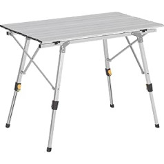 WOLTU CPT8129sb Folding Camping Table Aluminium Garden Table Balcony Table Travel Table Foldable with Pack Bag Height Adjustable 90 x 52.2 x (45-72) cm