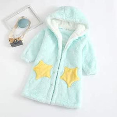 Bathrobe Autumn Winter Baby Pyjamas Bathrobe Cartoon Hoodies Girls Boys Sleepwear Bath Towels Kids Soft Bathrobe Pyjamas Kids Clothing Women Winter Bathrobe (Color: Blue, Children's Size