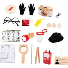 Toyvian 1 Satz Detektiv-Cosplay Detektivmütze Für Kinder Detektiv Werkzeug Kinder Indoor-Spielzeug Detektiv-Set Für Kinder Cosplay-kit Detektiv-Spionage-Kits Drinnen Buche Geschenk Baby