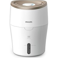 Philips Series 2000 gaisa mitrinātājs — telpām līdz 38 m², NanoCloud tehnoloģija, 2 ātruma iestatījumi, 2 litru tvertne (HU4811/10)