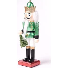 HAUCOZE Christmas Nutcracker Figures Decor Soldier Sculpture Statue Polyresin Gift Home Arts 25 cm