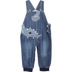 Camilife Baby Boys Meitenes Džinsi Dungarees Rompers Mīkstas kokvilnas džinsa bikses plānas pavasarim vasarai karikatūra Dinozauru raksts Izmērs 56/62/68/74/80/86