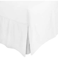 (King, Whte) Divine Textiles 200 Thread Count Cotton Pleated Fitted Valance Sheet King White