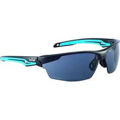 Bollé Safety TRYOPOL TRYON Safety Glasses, PC Frame, Black/Blue, PC/TPR Polarised Smoke Protection, Microfibre Protective Case