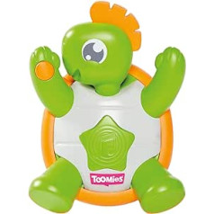 Tomy Toomies My Turtle Musi'Pop E72819 muzikāla rotaļlieta ar skaņu, interaktīva un izglītojoša spēle, rotaļlieta maziem bērniem no 18 mēnešu vecuma, balta/zaļa un oranža