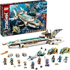 LEGO 71756 NINJAGO Wassersegler, U-Boot-Spielzeug mit 10 Ninja-Minifiguren inkl. Kai & NYA-Figuren, Geschenke für Kinder, Jungen und Mädchen ab 9 Jahre