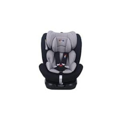 YALION 360° Child Seat with Isofix Car Seat Group 0+/1/2/3 (0-36 kg) Child Car Seat Side Protection, Reinforced Headrest, 5-Point Harness System, 0-12 Years, ECE R44/04, Black + Grey