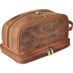 Reise-Kosmetiktasche aus echtem Leder – higiēnas organizators Dopp Kit von Rustic Town