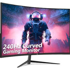 Z-Edge 27 collu izliekts spēļu monitors 240 Hz 1 ms MPRT Full HD LED monitors, 350 cd/m² spilgtums, 16:9 izliekts ekrāns, FreeSync, HDMI 2.0 un DisplayPort 1.2, skaļrunis - melns