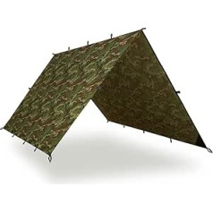 Aqua Quest Safari telts brezents - 100% ūdensnecaurlaidīgs, viegls SilNylon Bushcraft kempinga nojume - 3 x 2,1 m, 3 x 3 m, 4 x 3 m, 4,5 x 4,5 m vai 6 x 4 m brūna olīvu krāsa, pelēka, zaļa, īsts reljefs camo, boulder camo vai meža kamo