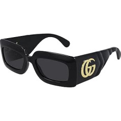 Gucci GG0811S saulesbrilles melnas/pelēkas 53/21/145 sievietēm