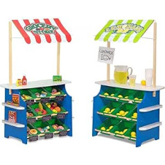 Melissa & Doug pārtikas preču veikals / Limonādes stends | Pretend Play Toy | Liels rotaļu komplekts | 3+ | Dāvana zēnam vai meitenei