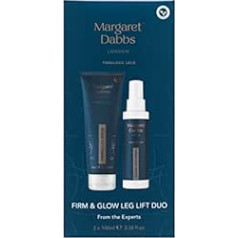 Margaret Dabbs Firm and Glow Fabulous Legs Duo ar nostiprinošu kāju serumu 200 ml un Refining Glow Legs Spray 100 ml nogurušām un pietūkušām kājām