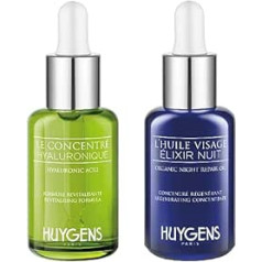 Day & Night Duo HUYGENS - Atjaunojošs koncentrāts un atjaunojošs nakts eliksīrs - Visiem ādas tipiem - Dabiska un organiska izcelsme - Vegāns - Ražots Francijā - 2 x 30 ml