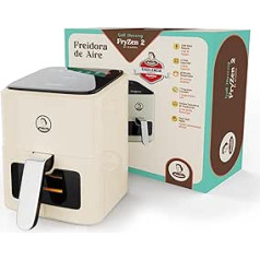 Juanita® Air Fryer 4L Airfryer 1350W Air Fryer Vintage 7 programmas Fryzen2 bez eļļas friteris ar logu, karstā gaisa fritieri LED paneļa skārienpaneļa nepiedegošais grozs un taimeris