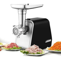 COOCHEER 5306b Professional Sausage Machine Meat Mincer Steel 3 kg Black