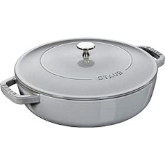 Cepšanas trauks Staub ar Chistera, piemērots indukcijas plīts virsmām, čuguns, 1 vienība, grafīta pelēks, 28 cm