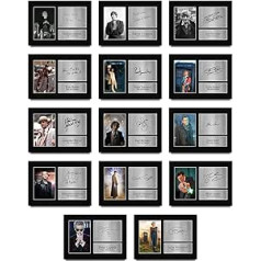 HWC Trading A4 ALL 14 DR DOCTOR WHO COLLECTION FULL SET PRINTED AUTOGRAPH PICTURE FOR TV SHOW FANS - A4