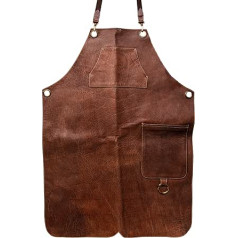 Angus Stoke Premium Leather Apron – Full Leather BBQ Apron – One Cut Vintage Leather Apron – BBQ & Kitchen – Stan