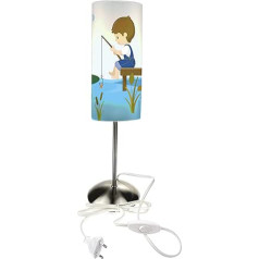 CreaDesign TI-1074 Frog Pond naktslampa bērnu istabai ar nosaukumu, bērnu galda lampa/snaudas gaisma ar slēdzi kontaktligzdai, E14, 38 cm augsts