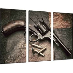 Wall Picture Weapons, Bullets, War, 97 x 62 cm, Wooden Print, XXL Format, Art Print, 26275