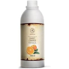 Apelsīnu eļļa 1000 ml - Citrus Sinensis - Brazīlija - 100% tīra un dabiska ēteriskā eļļa - labam miegam - Istabas aromāts - Smaržu lampa - Ķermeņa kopšana - Aromterapija - Istabas aromāts - Kosmētikas bagātināšana