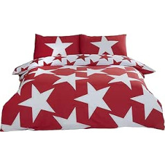 Rapport Bettbezug-Set, wendbar, Polycotton, Rot, Einzelbett