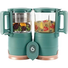 Babymoov Nutribaby Glass Forest Green 4-in-1 Glass & Stainless Steel Baby Food Preparer