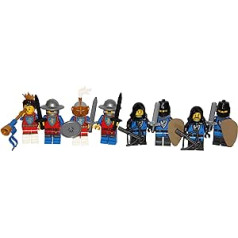 LEGO Knight mini figūriņas: Lion Knight un Falcon Knight figūriņas, Black Falcon Knights, Lion Knights