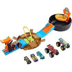 HOT WHEELS TOTAL HHY74 HOT Wheels Monster Trucks Stunt Tyre Playset, Multi-Colour