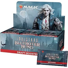 Magic the Gathering Innistrad Blood Red Waistband Draft Booster Display, 36 Booster & Box Toppers (vācu versija)